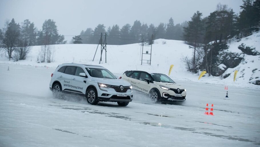 Режем ладожский лед  когтями  полноприводных Renault