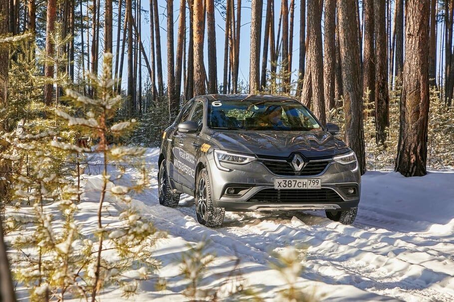 Зимний тест драйв Renault Arkana  коньки подпевают  звеня