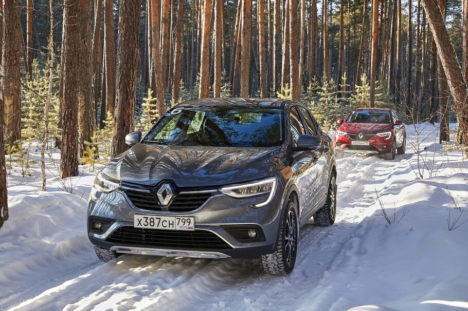 Зимний тест драйв Renault Arkana  коньки подпевают  звеня